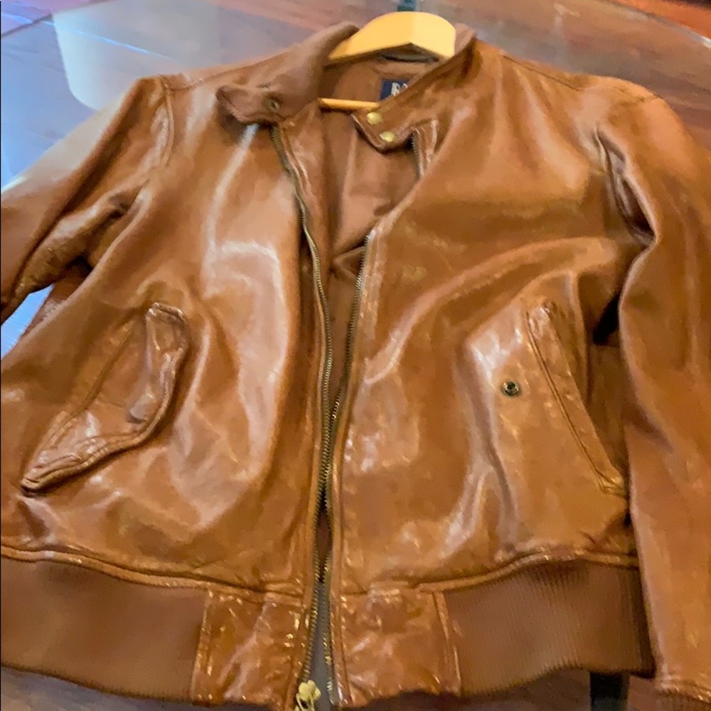 Gap brown leather jacket
